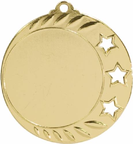 Bright Finish 1 7/8" 3 Star Insert Holder Award Medal