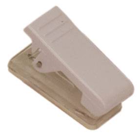 White Self-Adhesive Bulldog Clip