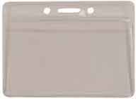 Clear Soft Plastic Badge with Holes 3 13/16" x 3 1/16"