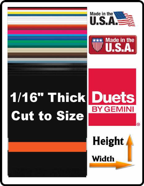 Gemini Duets XT Series Plastic 33 Colors - Blank - Cut to Size #1