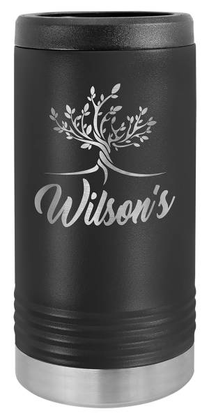 Laser Engravable Black Polar Camel Vacuum Insulated Slim Can Beverage Holder #2