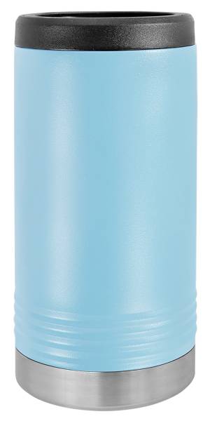 Laser Engravable Light Blue Polar Camel Vacuum Insulated Slim Can Beverage Holder