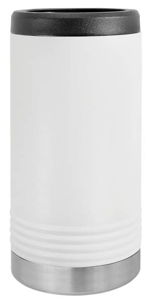 Laser Engravable White Polar Camel Vacuum Insulated Slim Can Beverage Holder