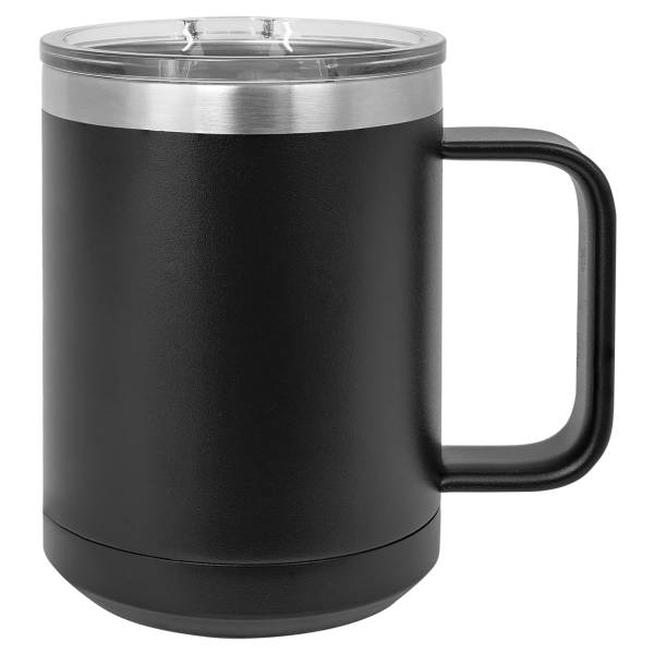 Black 15oz Polar Camel Vacuum Insulated Travel Mug with Slider Lid