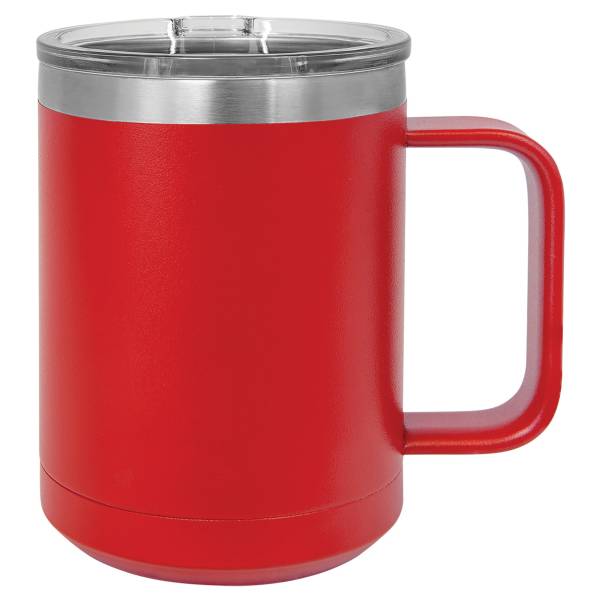 Red 15oz Polar Camel Vacuum Insulated Travel Mug with Slider Lid