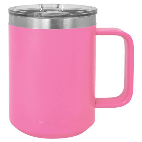 Pink 15oz Polar Camel Vacuum Insulated Travel Mug with Slider Lid