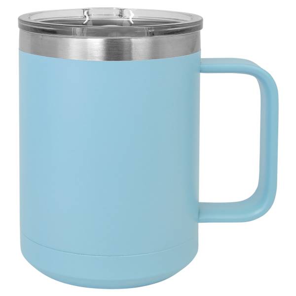 Light Blue 15oz Polar Camel Vacuum Insulated Travel Mug with Slider Lid