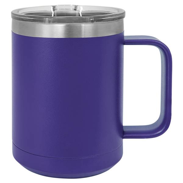 Purple 15oz Polar Camel Vacuum Insulated Travel Mug with Slider Lid