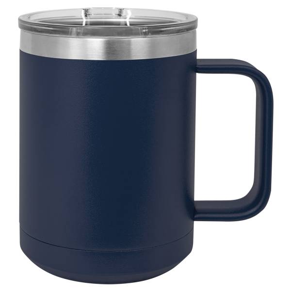 Navy Blue 15oz Polar Camel Vacuum Insulated Travel Mug with Slider Lid