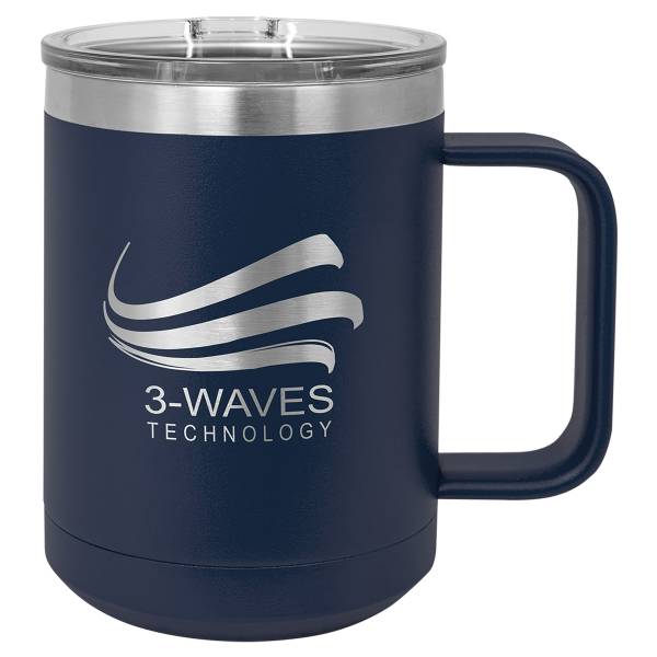 Navy Blue 15oz Polar Camel Vacuum Insulated Travel Mug with Slider Lid #2