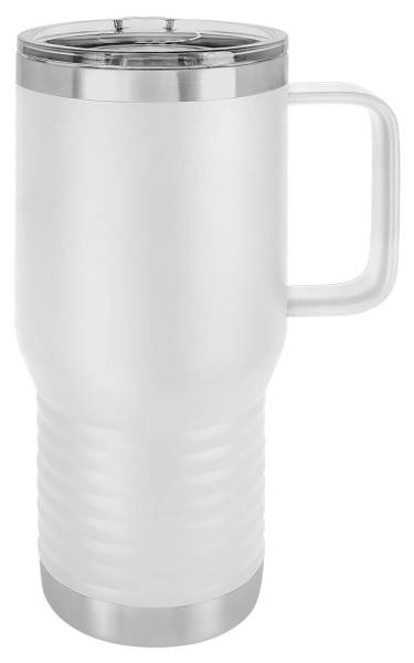 White 20oz Polar Camel Vacuum Insulated Travel Mug with Slider Lid