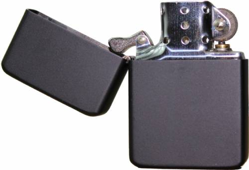 Matte Black Engraveable Lighter with Tin #3