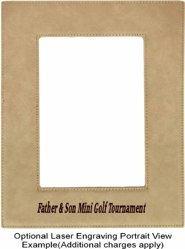 5" x 7" Light Brown Leatherette Picture Frame #2