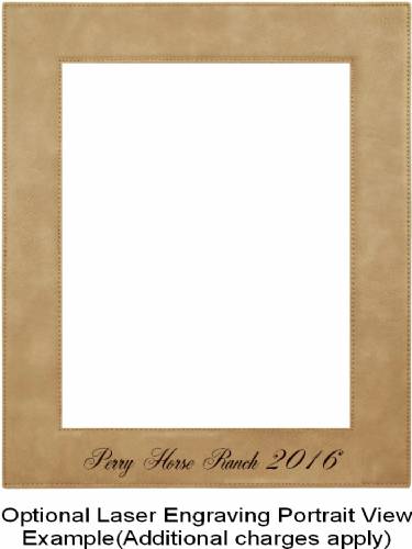 8" x 10" Light Brown Leatherette Picture Frame #2