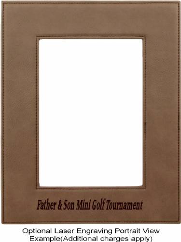 5" x 7" Dark Brown Leatherette Picture Frame #2
