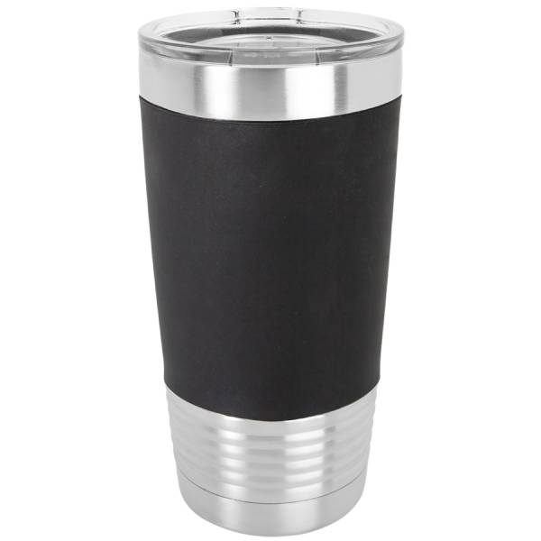 Black/White 20oz Polar Camel Vacuum Insulated Tumbler with Silicone Grip