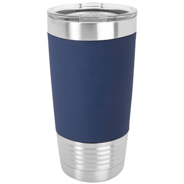 Navy Blue/White 20oz Polar Camel Vacuum Insulated Tumbler with Silicone Grip