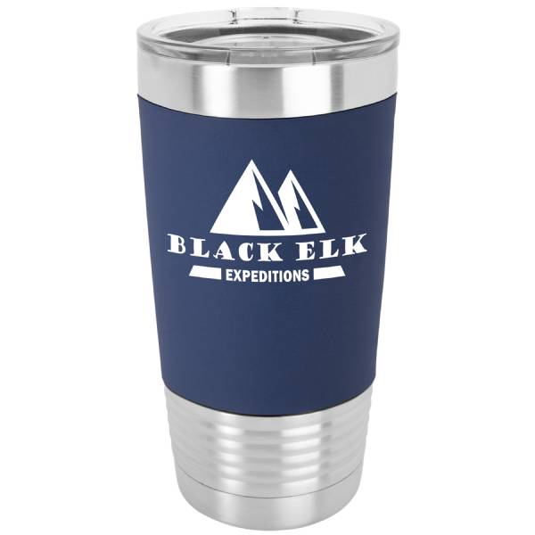Navy Blue/White 20oz Polar Camel Vacuum Insulated Tumbler with Silicone Grip #2