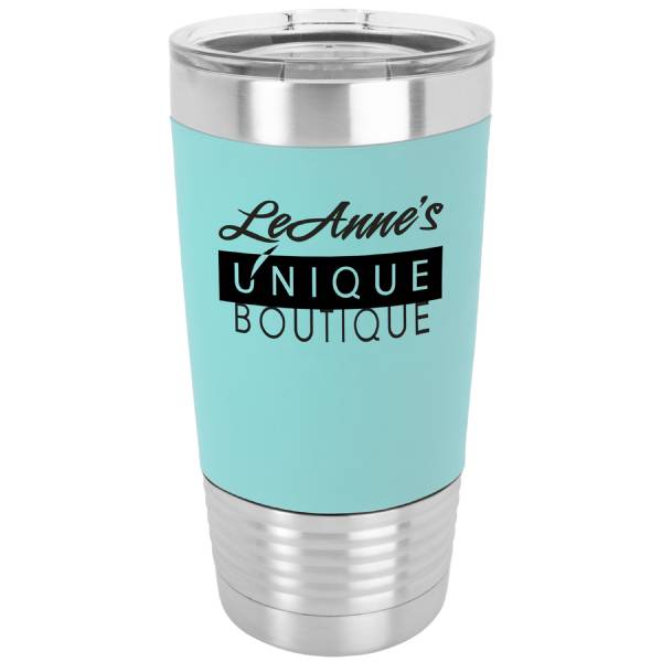 Teal/Black 20oz Polar Camel Vacuum Insulated Tumbler with Silicone Grip #2