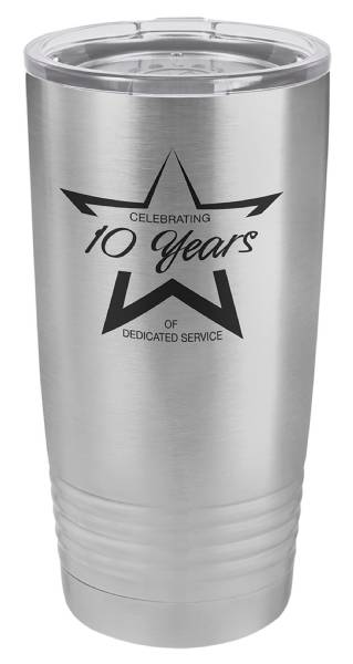 Stainless Steel 20oz Polar Camel Vacuum Insulated Tumbler with Clear Lid #2