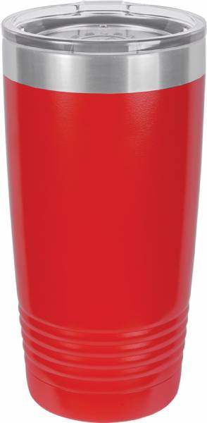 Red 20oz Polar Camel Vacuum Insulated Tumbler with Clear Lid