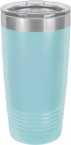 Light Blue 20oz Polar Camel Vacuum Insulated Tumbler with Clear Lid