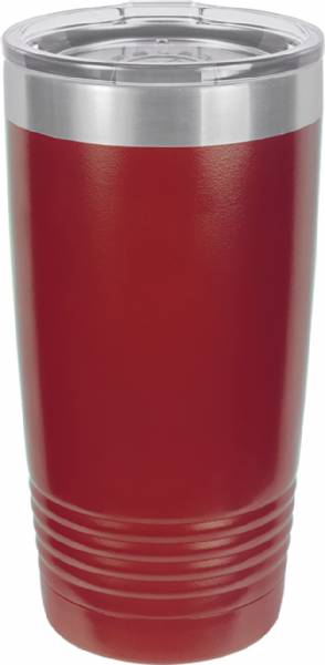 Maroon 20oz Polar Camel Vacuum Insulated Tumbler with Clear Lid