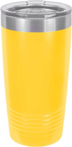 Yellow 20oz Polar Camel Vacuum Insulated Tumbler with Clear Lid