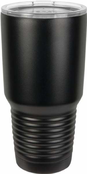 Black 30oz Polar Camel Vacuum Insulated Tumbler no Silver Ring with Clear Lid