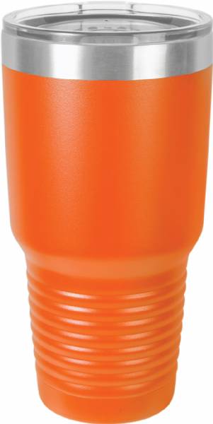 Orange 30oz Polar Camel Vacuum Insulated Tumbler with Clear Lid