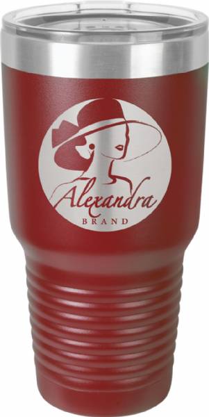 Maroon 30oz Polar Camel Vacuum Insulated Tumbler with Clear Lid #2
