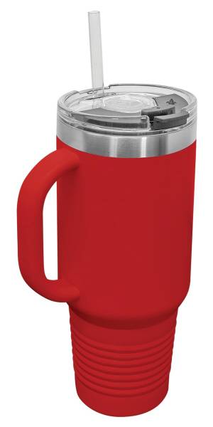 Red 40oz Polar Camel Vacuum Insulated Travel Mug with Straw