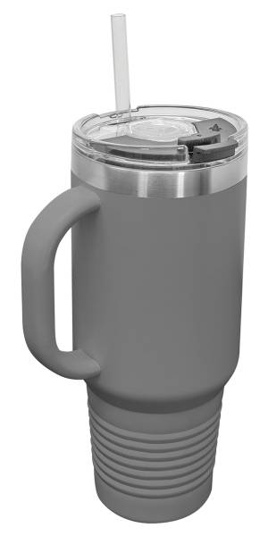 Dark Gray 40oz Polar Camel Vacuum Insulated Travel Mug with Straw