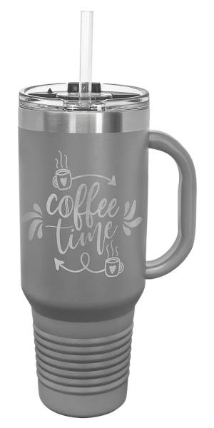 Dark Gray 40oz Polar Camel Vacuum Insulated Travel Mug with Straw #2