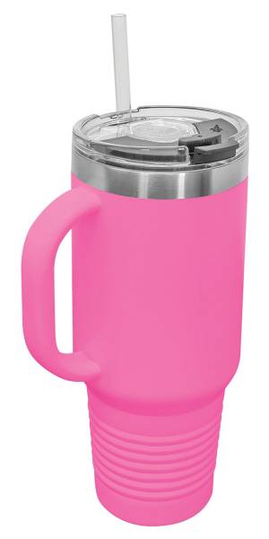 Pink 40oz Polar Camel Vacuum Insulated Travel Mug with Straw