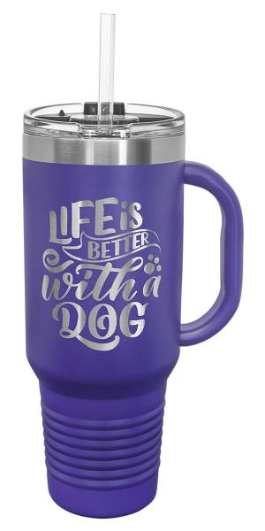 Purple 40oz Polar Camel Vacuum Insulated Travel Mug with Straw #2