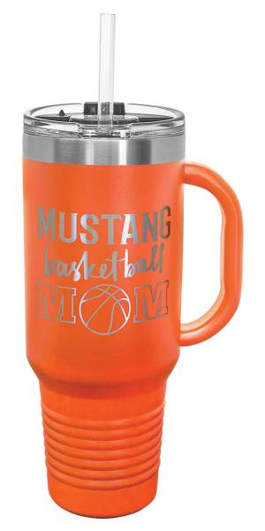 Orange 40oz Polar Camel Vacuum Insulated Travel Mug with Straw #2