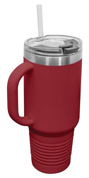 Maroon 40oz Polar Camel Vacuum Insulated Travel Mug with Straw