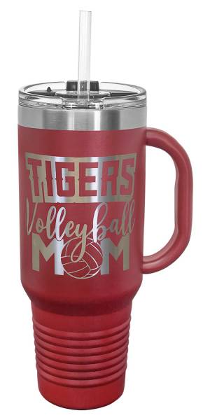 Maroon 40oz Polar Camel Vacuum Insulated Travel Mug with Straw #2