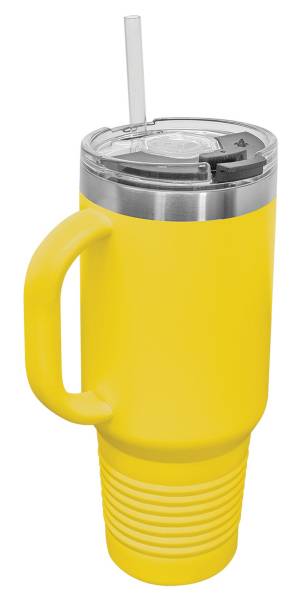 Yellow 40oz Polar Camel Vacuum Insulated Travel Mug with Straw