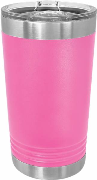 Laser Engravable Pink 16oz Polar Camel Vacuum Insulated Pint with Slider Lid