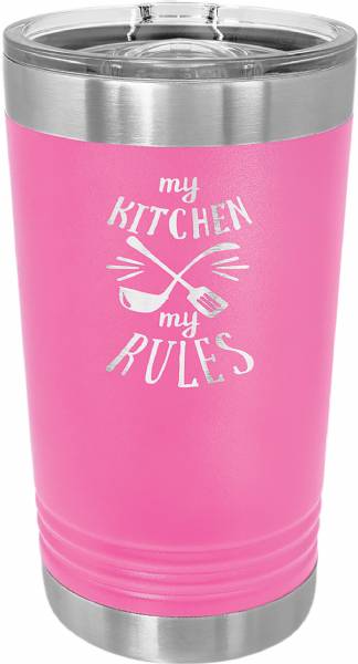 Laser Engravable Pink 16oz Polar Camel Vacuum Insulated Pint with Slider Lid #2