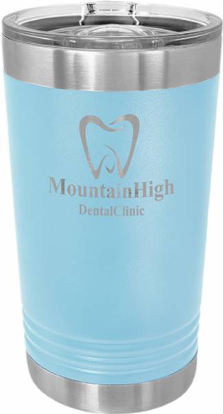 Light Blue 16oz Polar Camel Vacuum Insulated Pint with Slider Lid #2