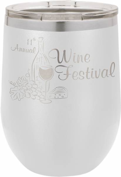 White 12oz Polar Camel Vacuum Insulated Wine Tumbler #2