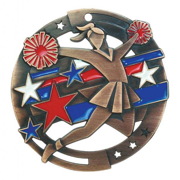 2 3/4" M3XL Series Cheer Medal #4