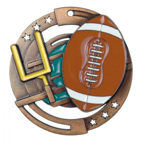 2 3/4" M3XL Series Football Medal #4