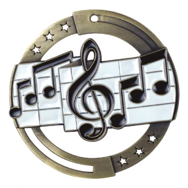2 3/4" M3XL Series Music Medal #2