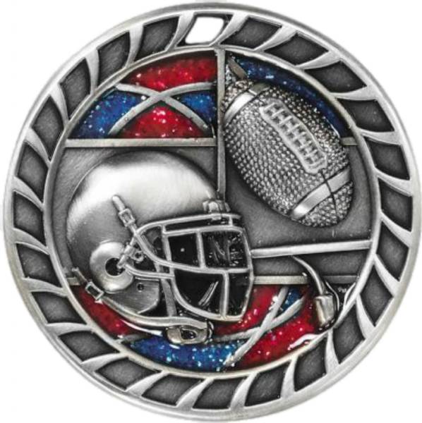 2 1/2" Football Glitter Series Award Medal #3