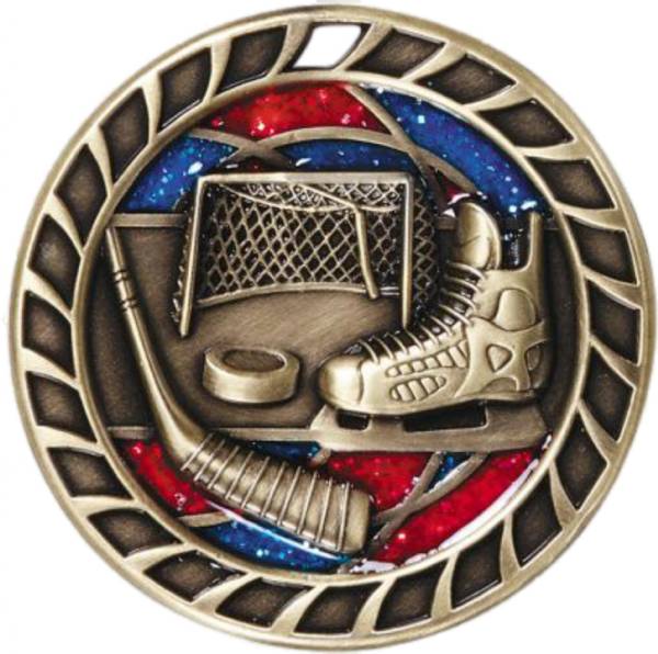 2 1/2" Hockey Glitter Series Award Medal #2