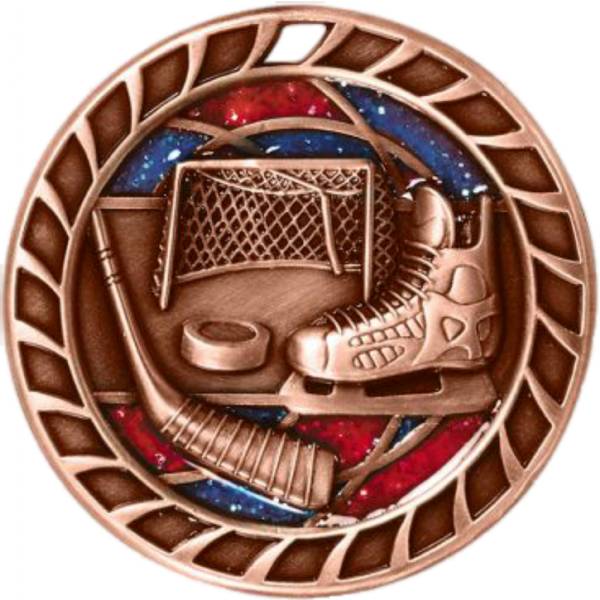 2 1/2" Hockey Glitter Series Award Medal #4